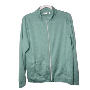 Lady Hagen Mint Green Quilted Full-Zip Jacket